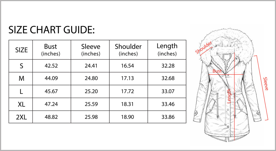 B Unique Fashions Extra Warm Winter Jacket with Fleece Lining