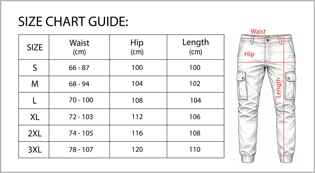 B Unique Fashions Men’s Fall Cargo Joggers