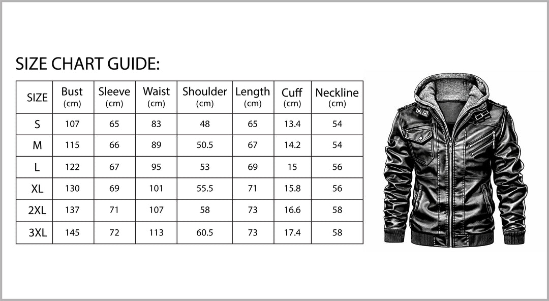 B Unique Fashions Men’s Faux Leather Hooded Jacket