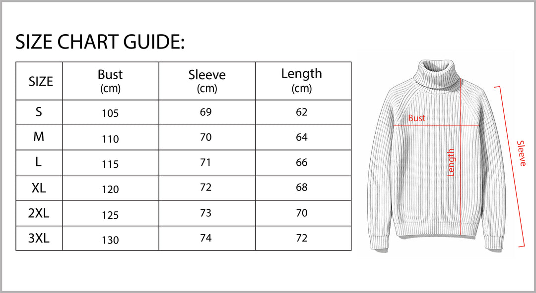 B Unique Fashions Men’s Knitted Turtleneck Sweater