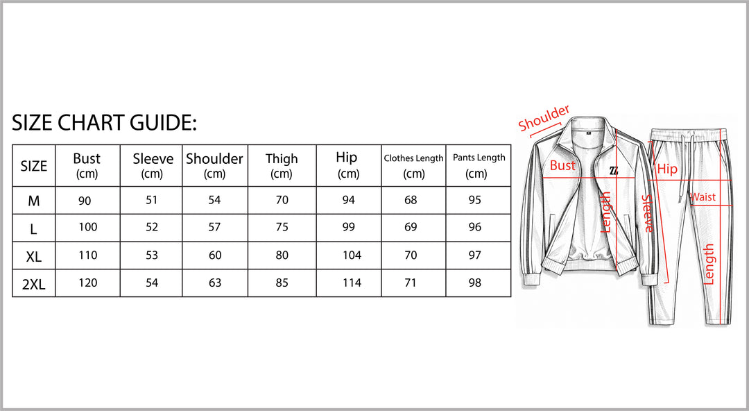 B Unique Fashions Men’s Two-Piece Athletic Tracksuit