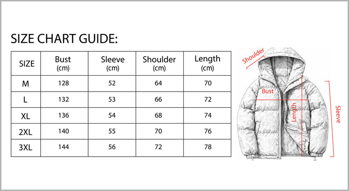 B Unique Fashions Men’s Winter Down Jacket with Hood