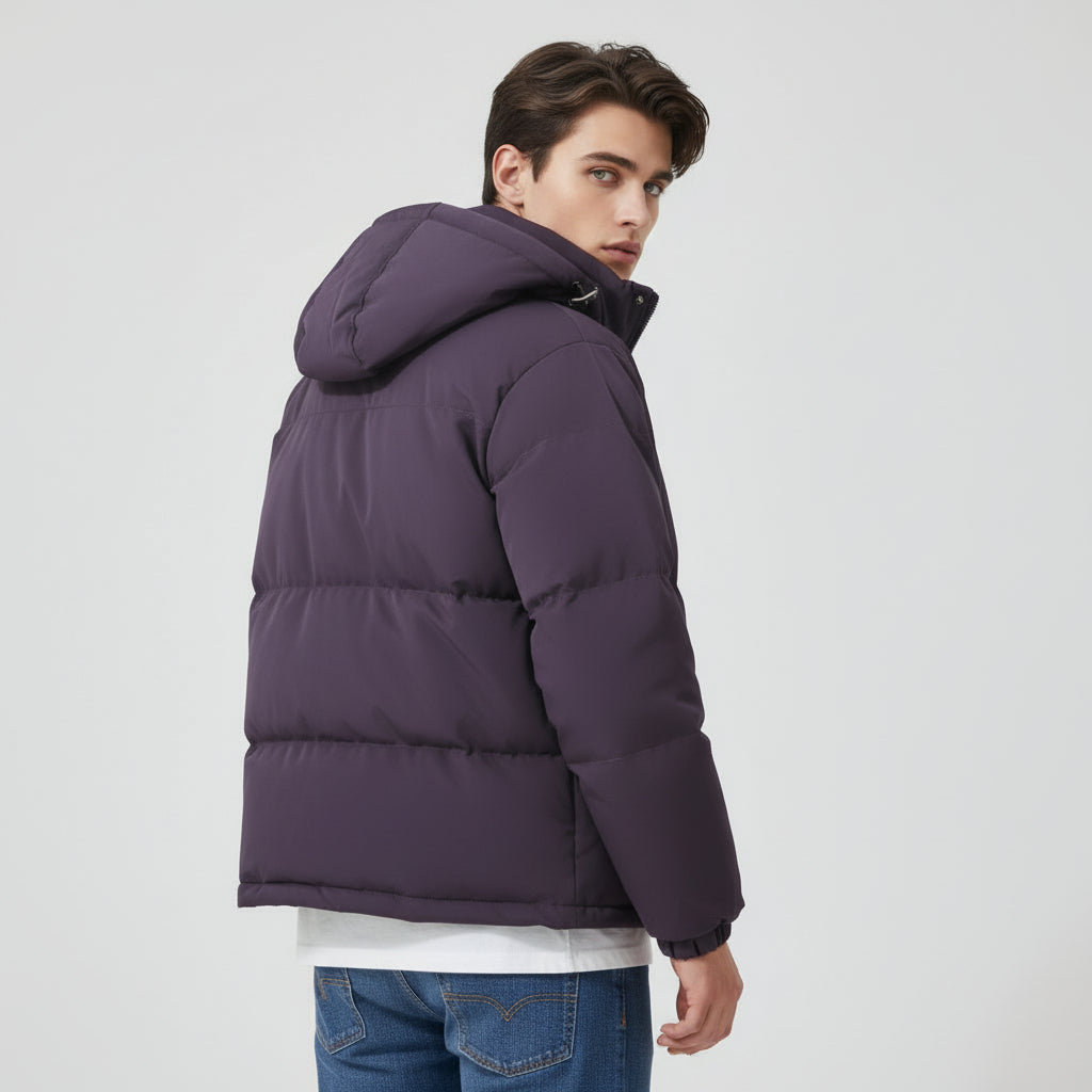 B Unique Fashions Men’s Winter Down Jacket with Hood