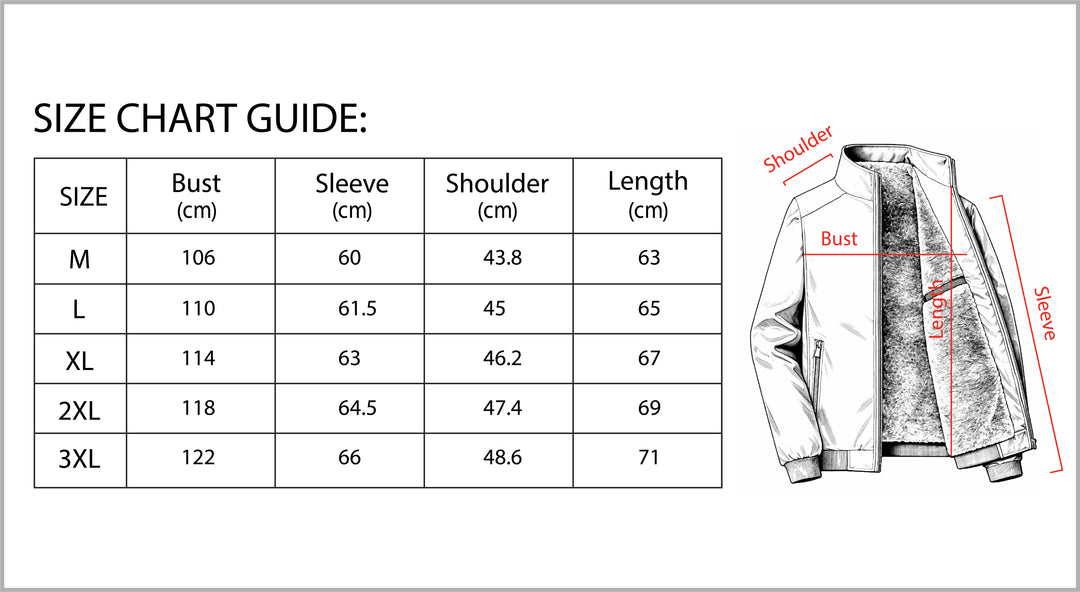 B Unique Fashions Men’s Winter Jacket with Fleece Lining