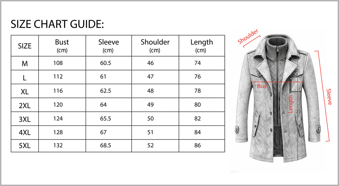 B Unique Fashions Winter Coat with Wool Blend