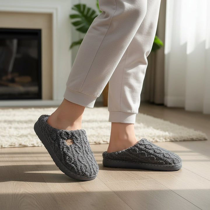 Cozy Teddy Bear Slippers for Unisex Indoor Comfort-B Unique Fashions