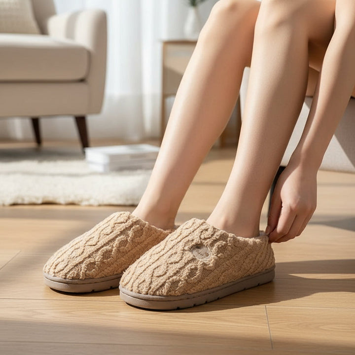 Cozy Teddy Bear Slippers for Unisex Indoor Comfort-B Unique Fashions