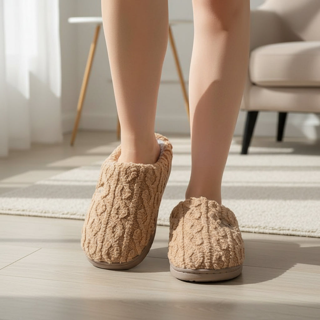 Cozy Teddy Bear Slippers for Unisex Indoor Comfort-B Unique Fashions