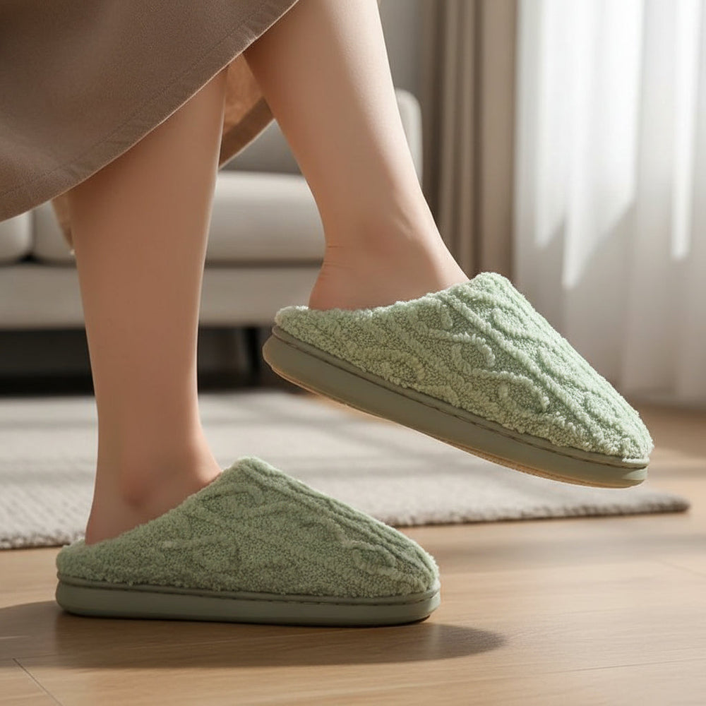 Cozy Teddy Bear Slippers for Unisex Indoor Comfort-B Unique Fashions