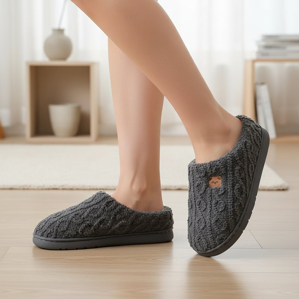 Cozy Teddy Bear Slippers for Unisex Indoor Comfort-B Unique Fashions