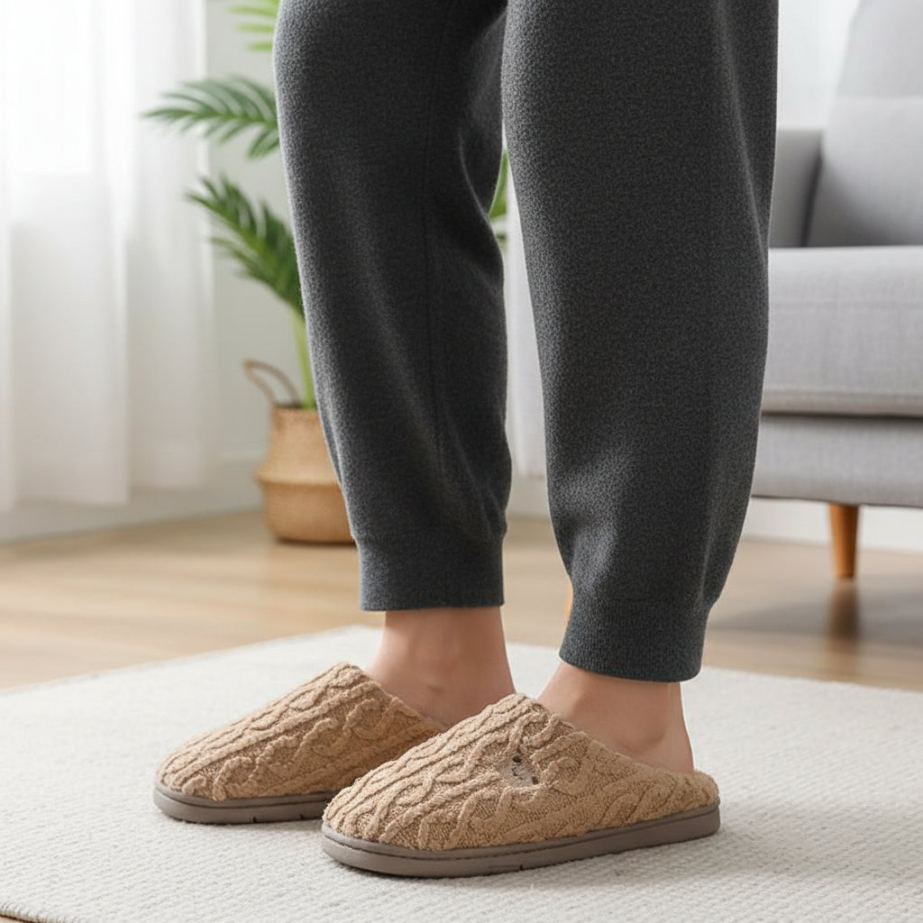 Cozy Teddy Bear Slippers for Unisex Indoor Comfort-B Unique Fashions