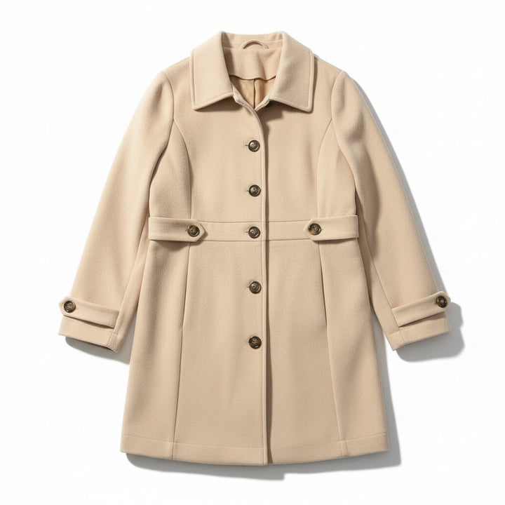 Elegant Woolen Coat for Women with Classic Lapel Design-B Unique Fashions
