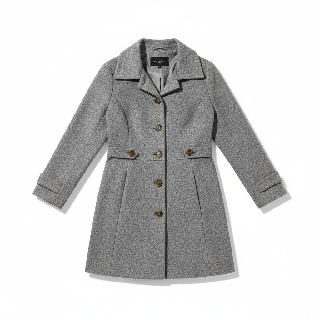 Elegant Woolen Coat for Women with Classic Lapel Design-B Unique Fashions