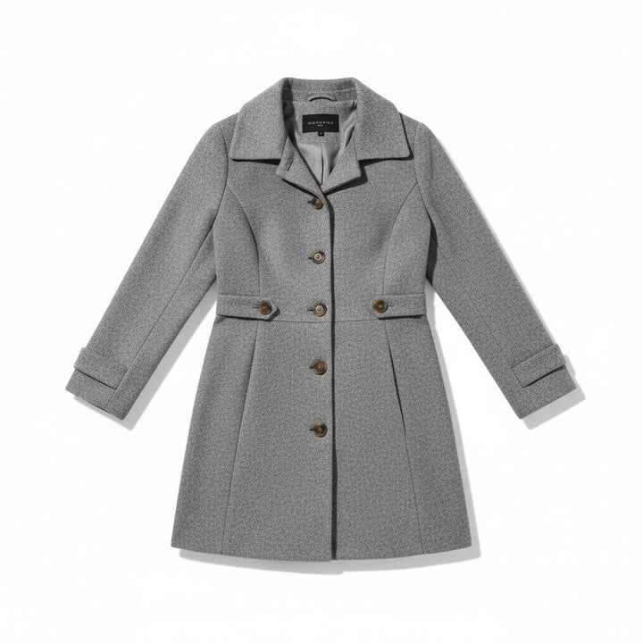 Elegant Woolen Coat for Women with Classic Lapel Design-B Unique Fashions