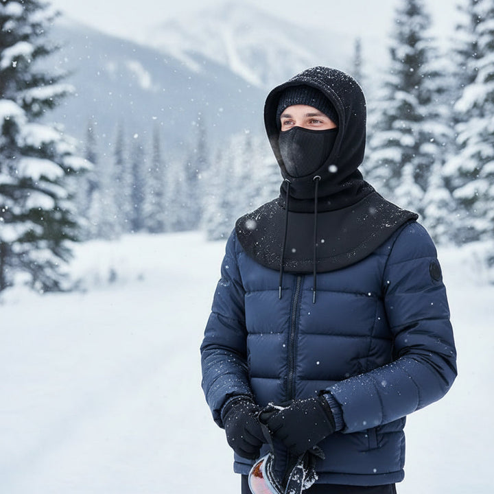 Full Face Mask Balaclava Beanie Windproof Winter Headwear for Men And Women-B Unique Fashions