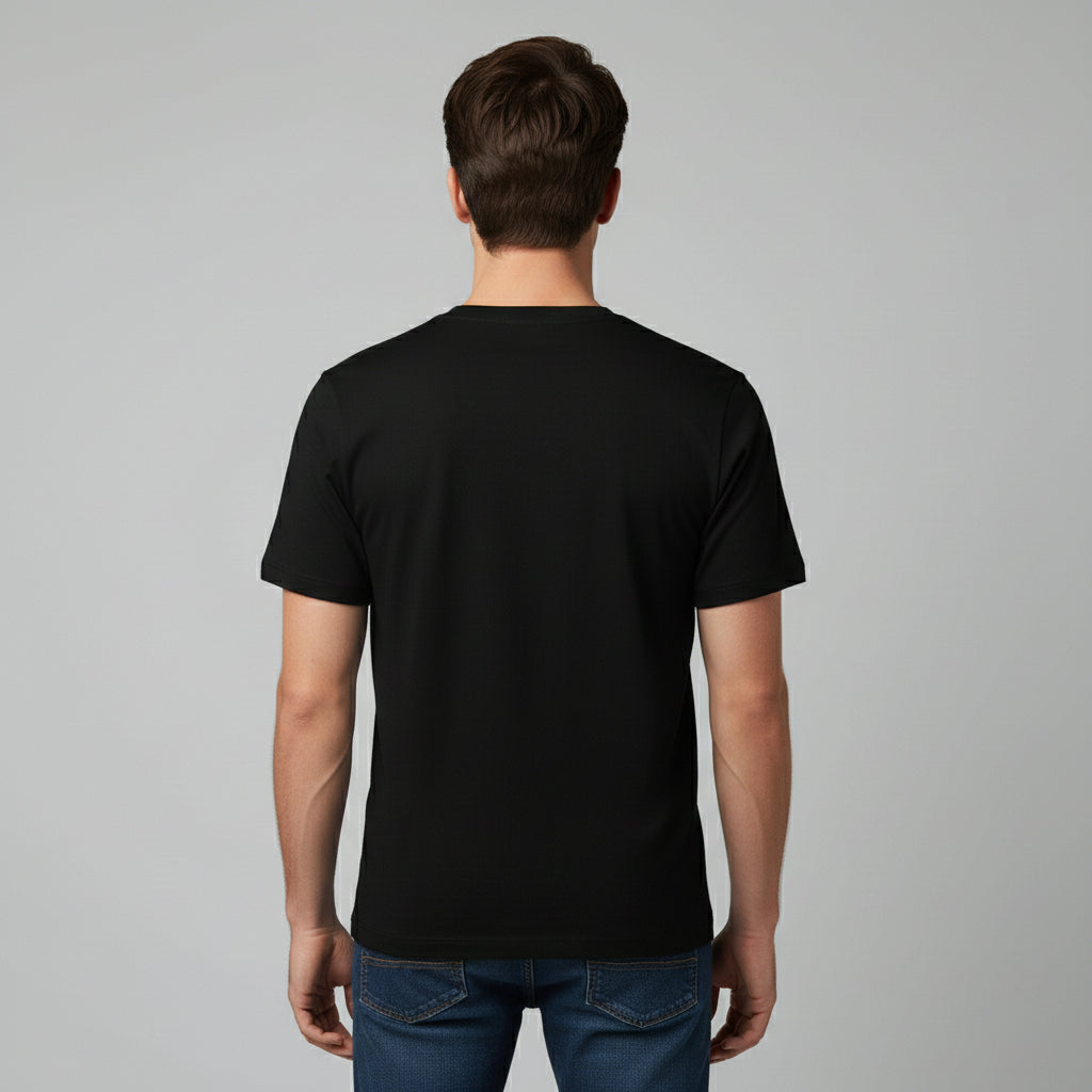 Happy New Year Colorful Party Unisex Black T-Shirt-B Unique Fashions