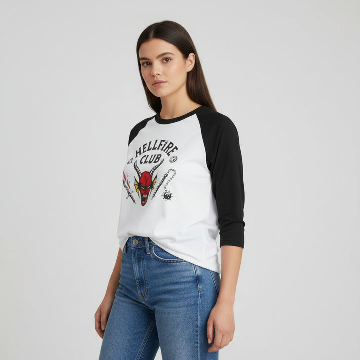 Hellfire Club Original Unisex Raglan T-Shirt-B Unique Fashions