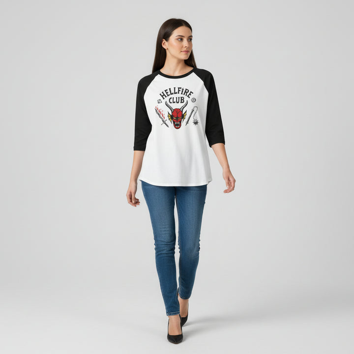 Hellfire Club Original Unisex Raglan T-Shirt-B Unique Fashions