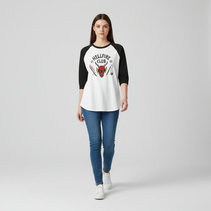 Hellfire Club Original Unisex Raglan T-Shirt-B Unique Fashions