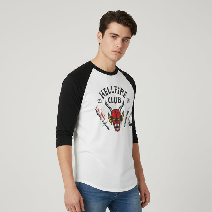 Hellfire Club Original Unisex Raglan T-Shirt-B Unique Fashions