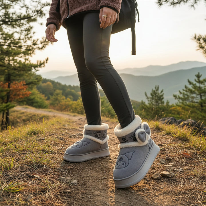 Hello Kitty Girls' Snow Boots with My Melody Cinnamoroll Kuromi-B Unique Fashions
