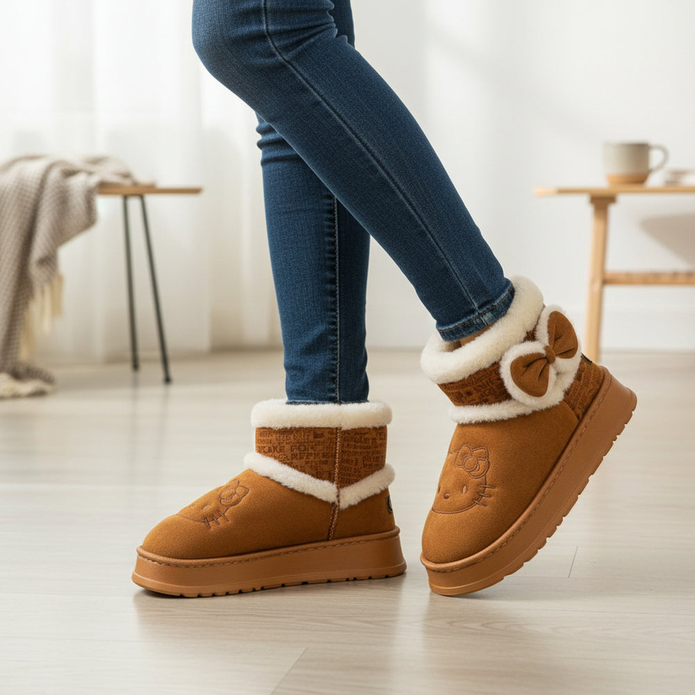 Hello Kitty Girls' Snow Boots with My Melody Cinnamoroll Kuromi-B Unique Fashions