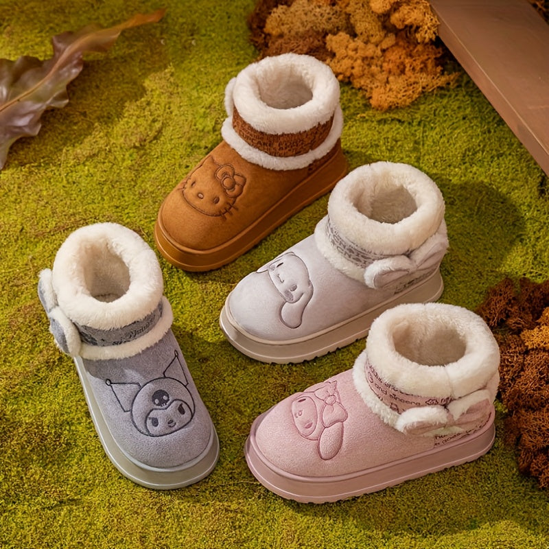 Hello Kitty Girls' Snow Boots with My Melody Cinnamoroll Kuromi-B Unique Fashions