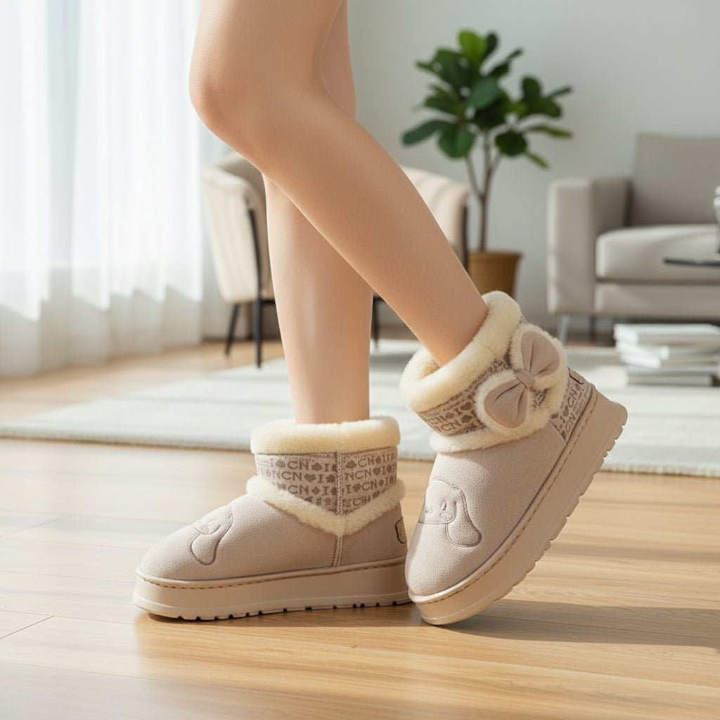 Hello Kitty Girls' Snow Boots with My Melody Cinnamoroll Kuromi-B Unique Fashions