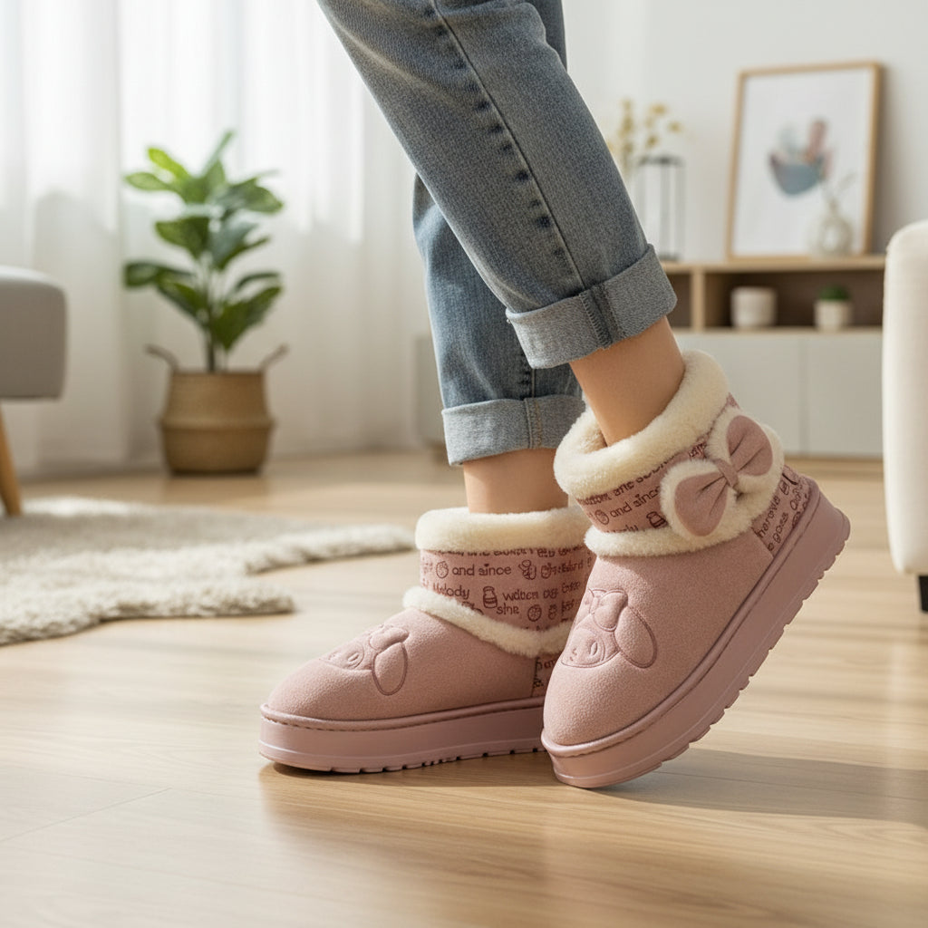 Hello Kitty Girls' Snow Boots with My Melody Cinnamoroll Kuromi-B Unique Fashions