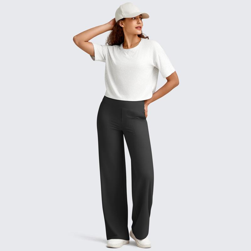 High Waist Wide Leg Pants for Women – Yoga, Casual, Work, and Business with Pockets