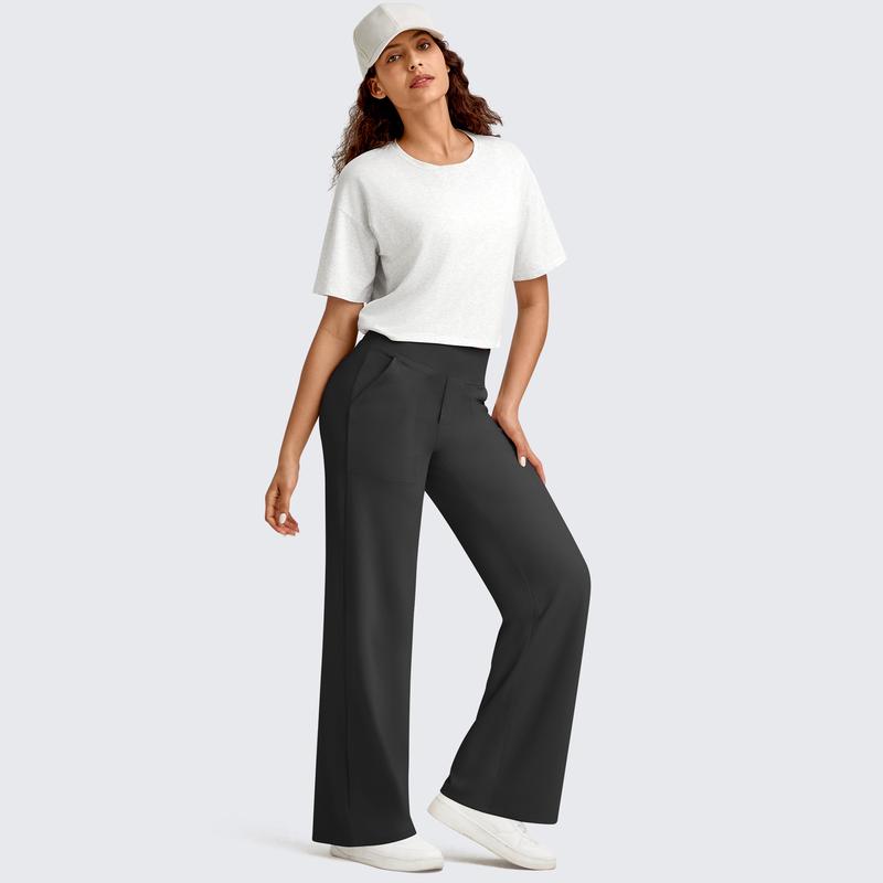High Waist Wide Leg Pants for Women – Yoga, Casual, Work, and Business with Pockets