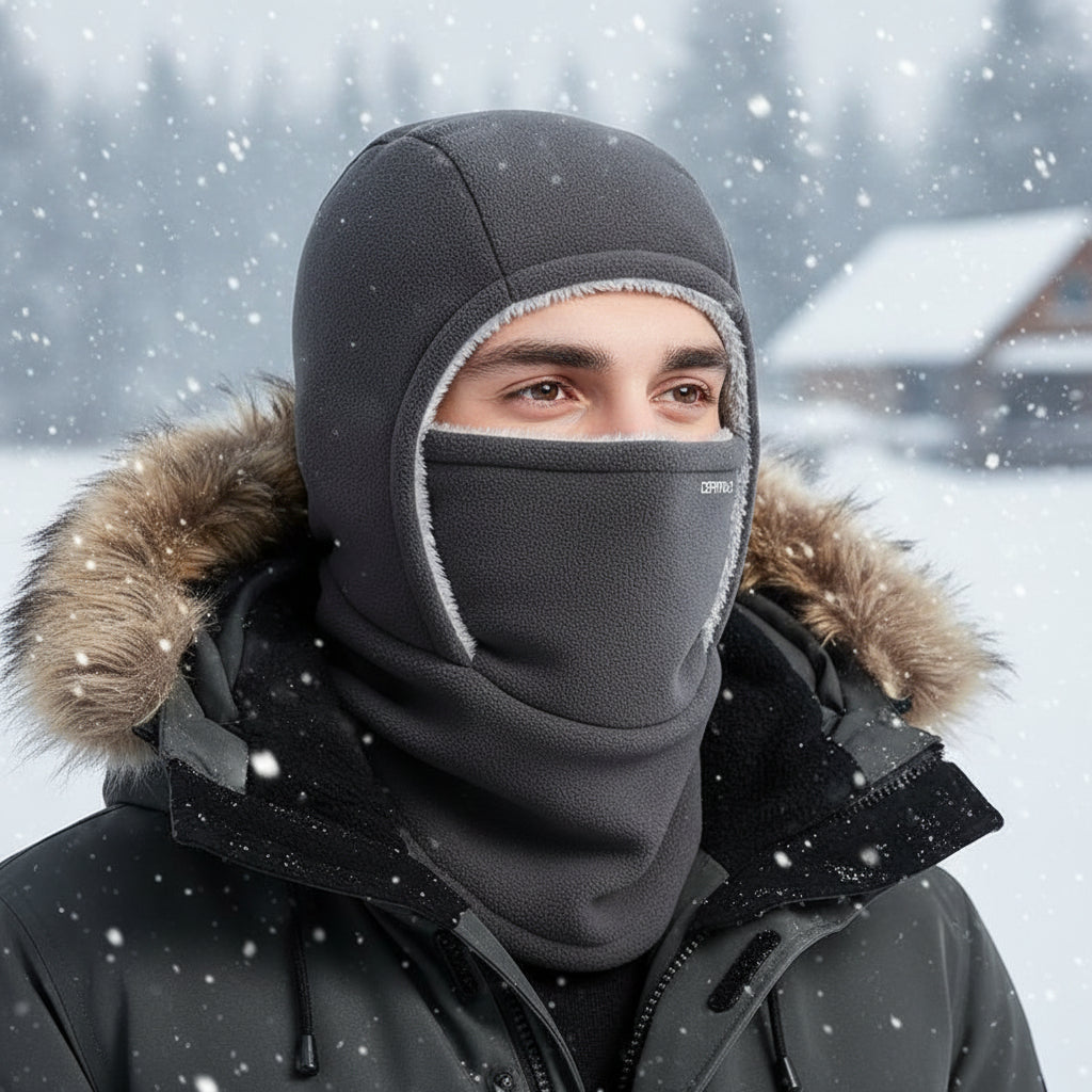 One-Piece Hood Scarf Face Mask for Complete Winter Protection-B Unique Fashions