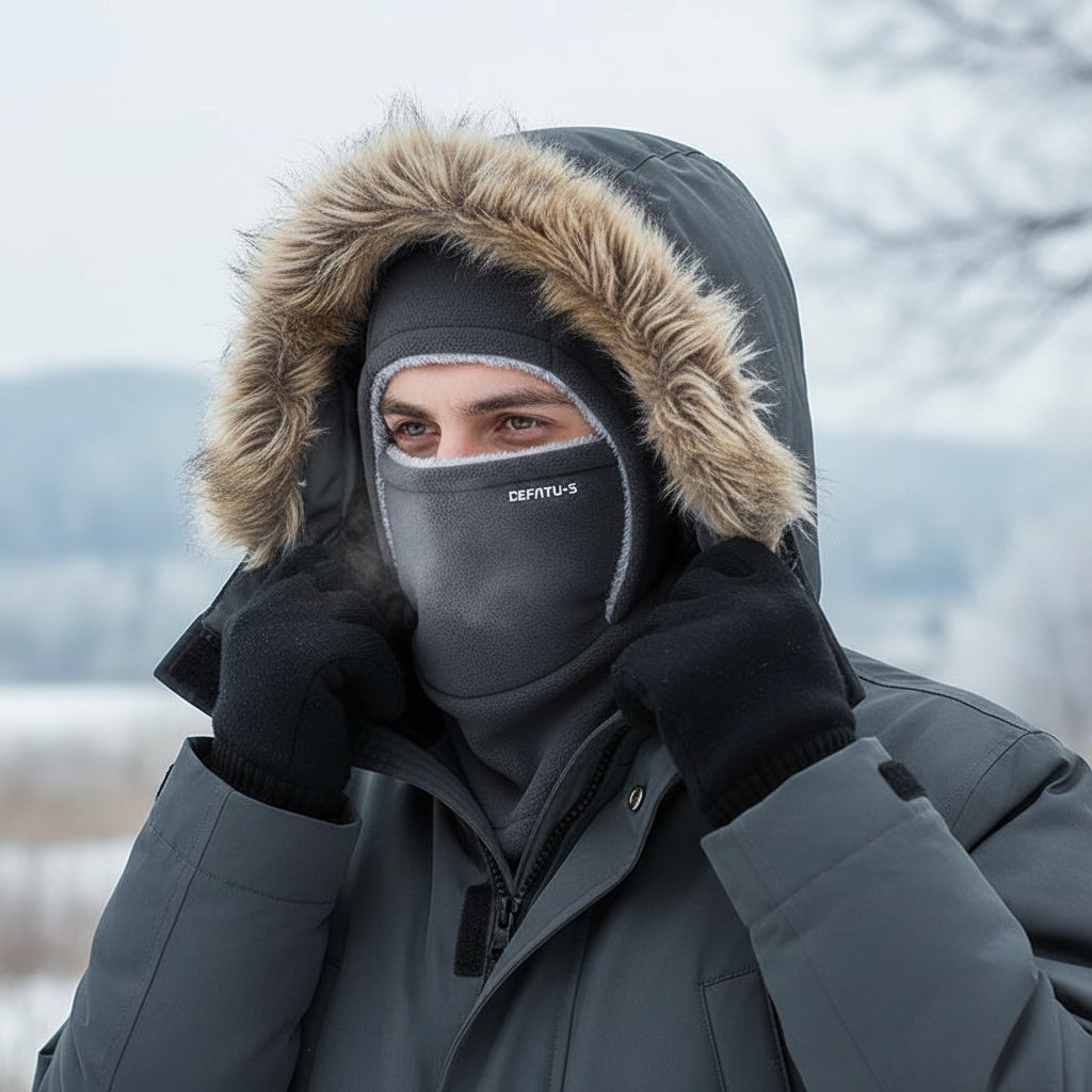 One-Piece Hood Scarf Face Mask for Complete Winter Protection-B Unique Fashions