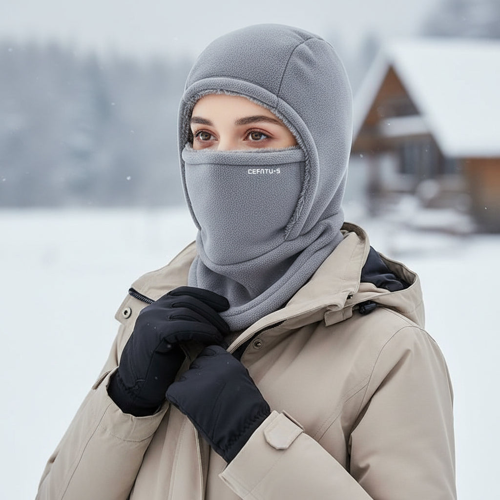One-Piece Hood Scarf Face Mask for Complete Winter Protection-B Unique Fashions