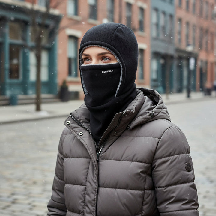 One-Piece Hood Scarf Face Mask for Complete Winter Protection-B Unique Fashions