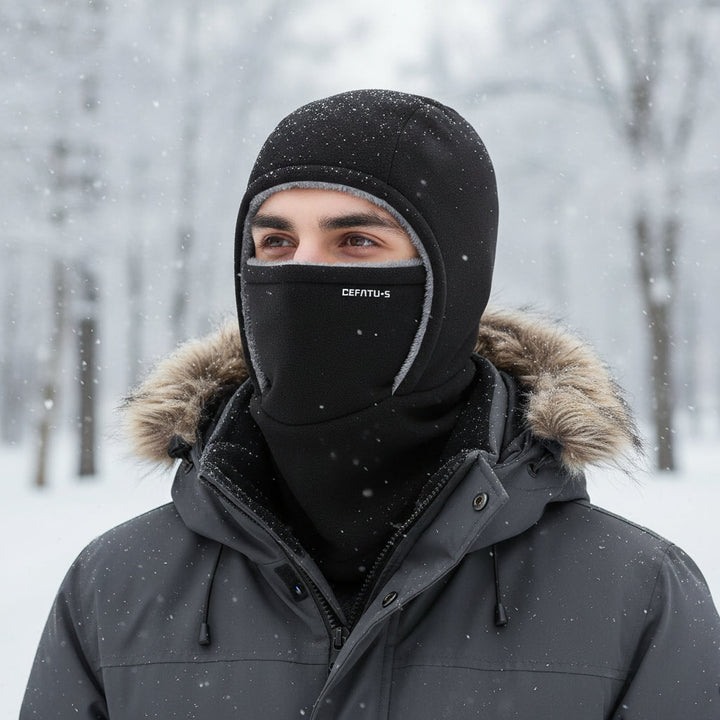 One-Piece Hood Scarf Face Mask for Complete Winter Protection-B Unique Fashions