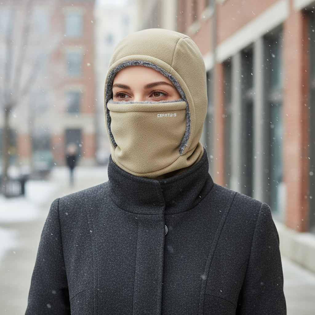 One-Piece Hood Scarf Face Mask for Complete Winter Protection-B Unique Fashions