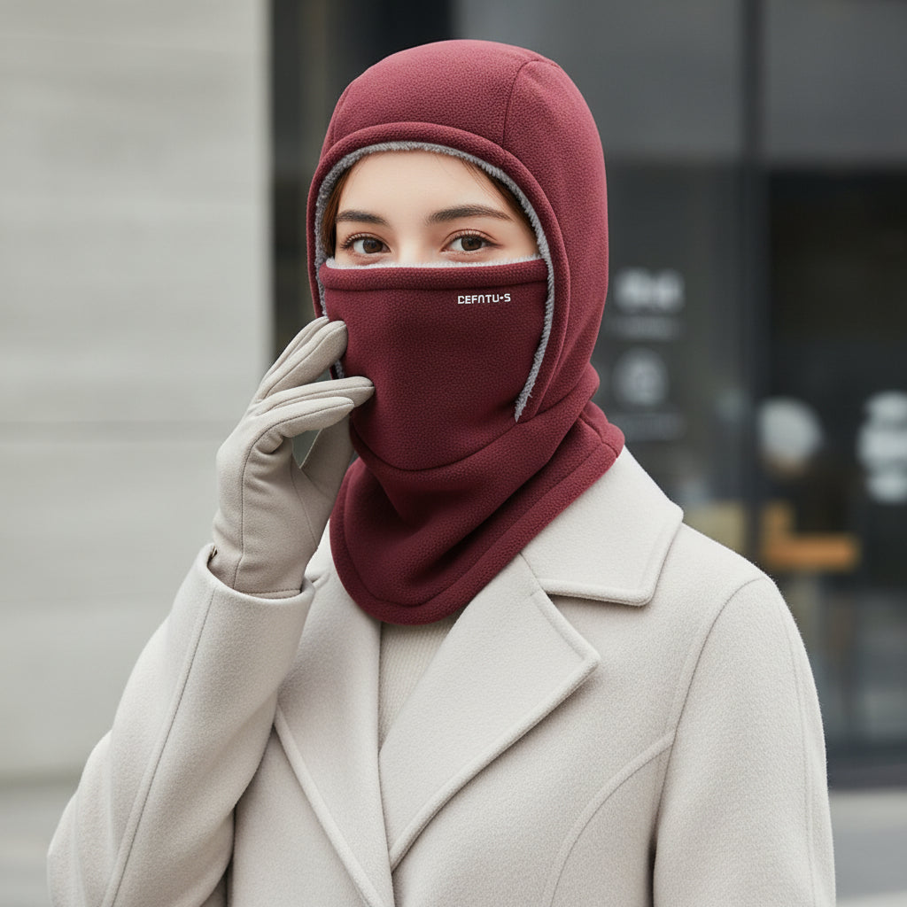 One-Piece Hood Scarf Face Mask for Complete Winter Protection-B Unique Fashions