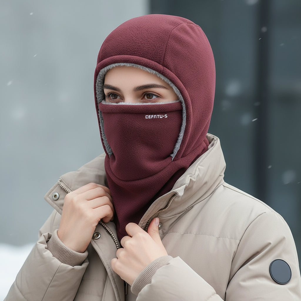 One-Piece Hood Scarf Face Mask for Complete Winter Protection-B Unique Fashions