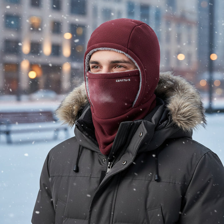 One-Piece Hood Scarf Face Mask for Complete Winter Protection-B Unique Fashions