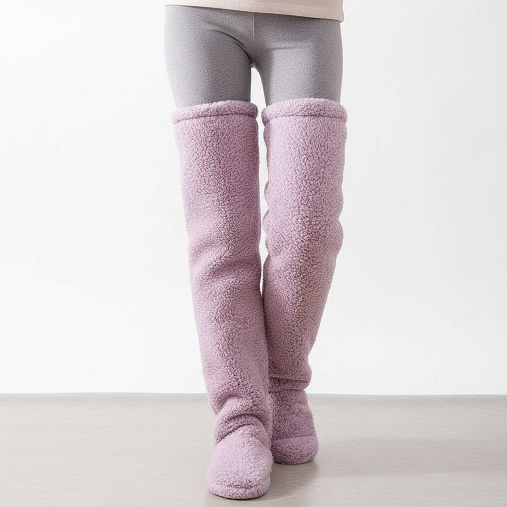 Over Knee High Fuzzy Socks for Warm and Cozy Comfort-B Unique Fashions