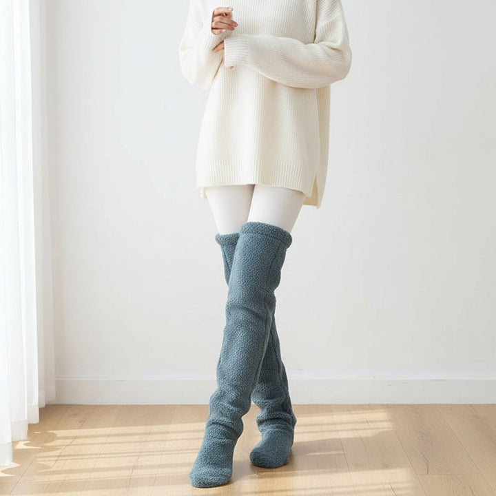 Over Knee High Fuzzy Socks for Warm and Cozy Comfort-B Unique Fashions