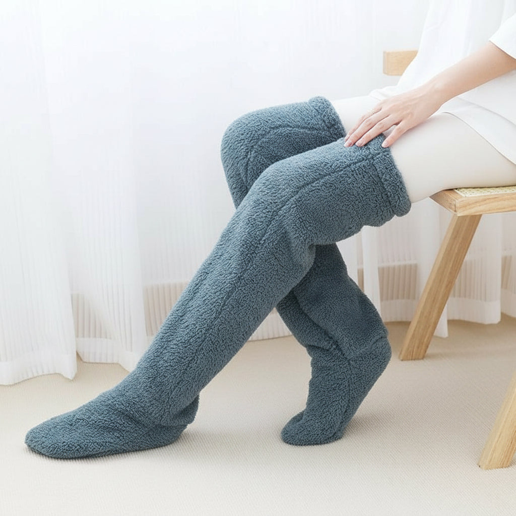 Over Knee High Fuzzy Socks for Warm and Cozy Comfort-B Unique Fashions