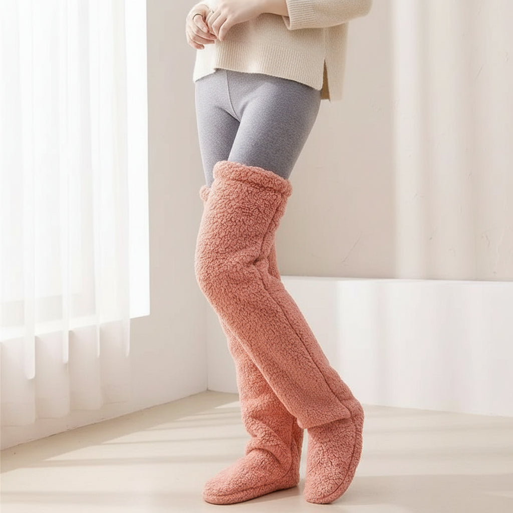 Over Knee High Fuzzy Socks for Warm and Cozy Comfort-B Unique Fashions