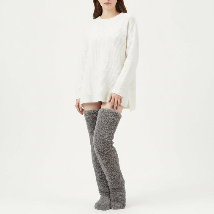 Over Knee High Fuzzy Socks for Warm and Cozy Comfort-B Unique Fashions