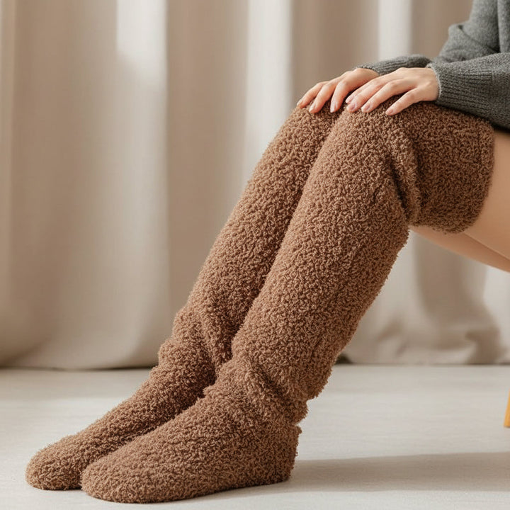 Over Knee High Fuzzy Socks for Warm and Cozy Comfort-B Unique Fashions