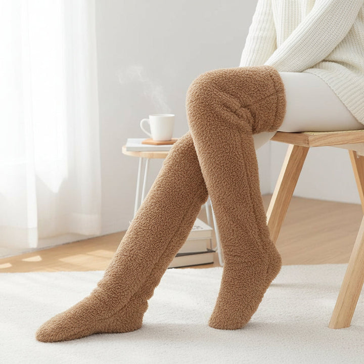 Over Knee High Fuzzy Socks for Warm and Cozy Comfort-B Unique Fashions