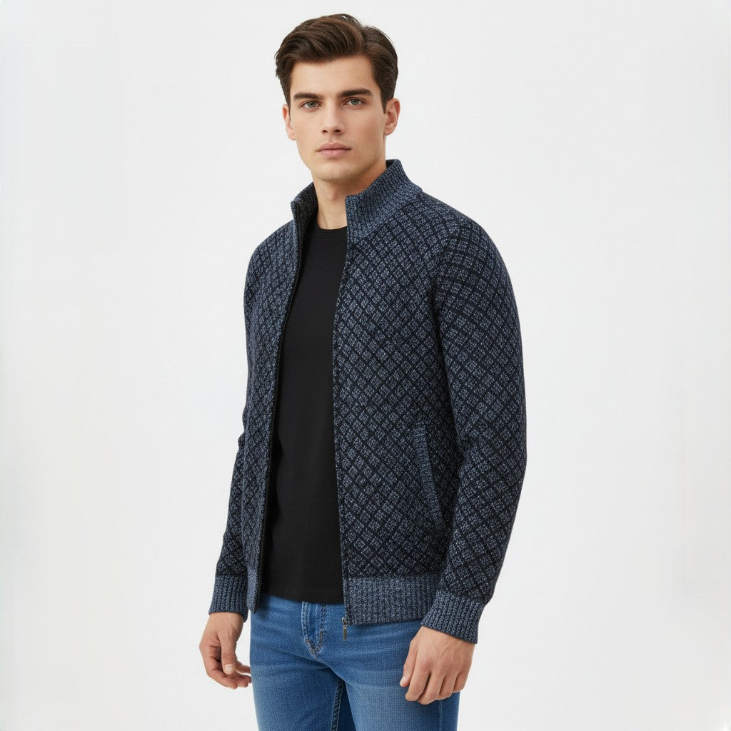 Plaid Print Jacket Cardigan for Everyday Layered Style-B Unique Fashions