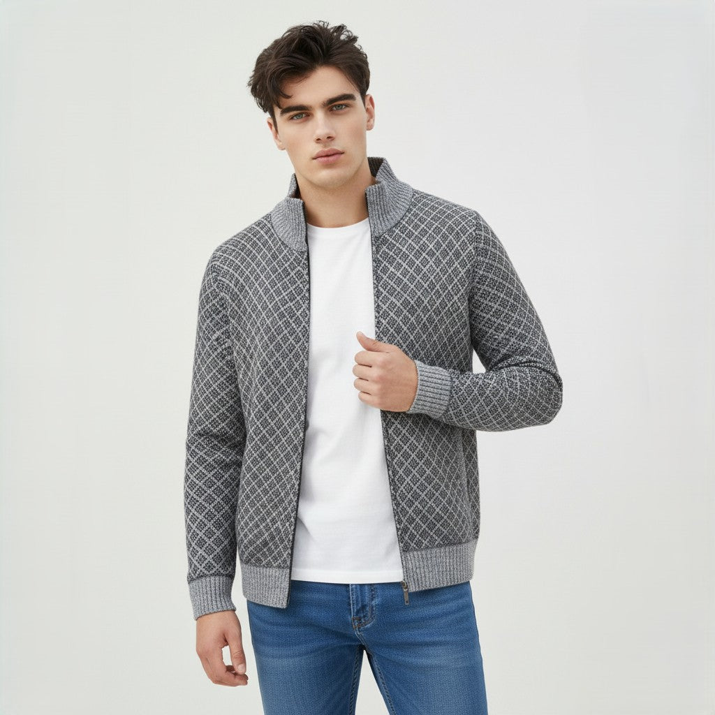 Plaid Print Jacket Cardigan for Everyday Layered Style-B Unique Fashions