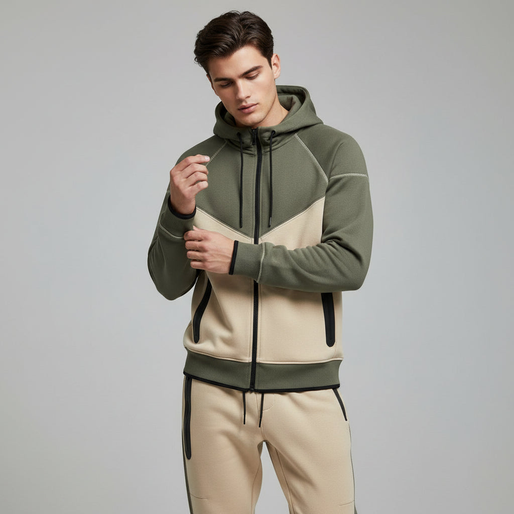 Tech Fleece Football Jersey Tracksuit Full Zip Hoodie And Joggers-B Unique Fashions